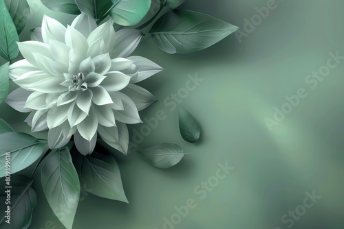 Crown Flower, muted green backdrop, glossy magazine cover look, diffuse light, overhead perspective photo