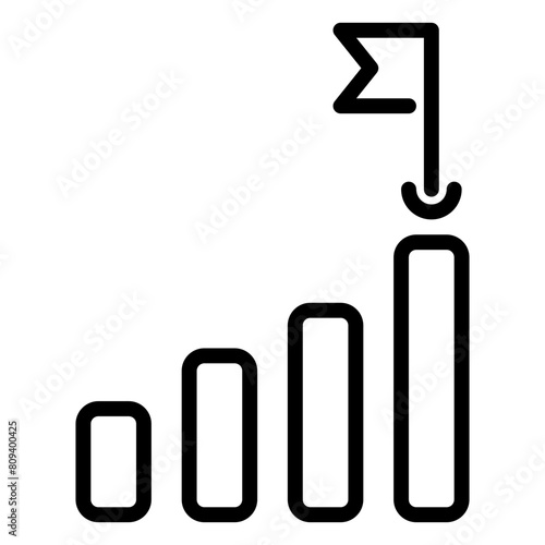 Ice berg icon, line icon style