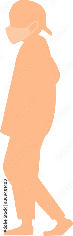 Monotone silhouette of tready young man wearing a mask Monotone silhouette of tready young man wearing a mask