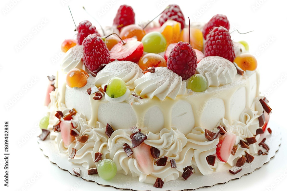 Cassata, isolated on white Cassata, isolated on white