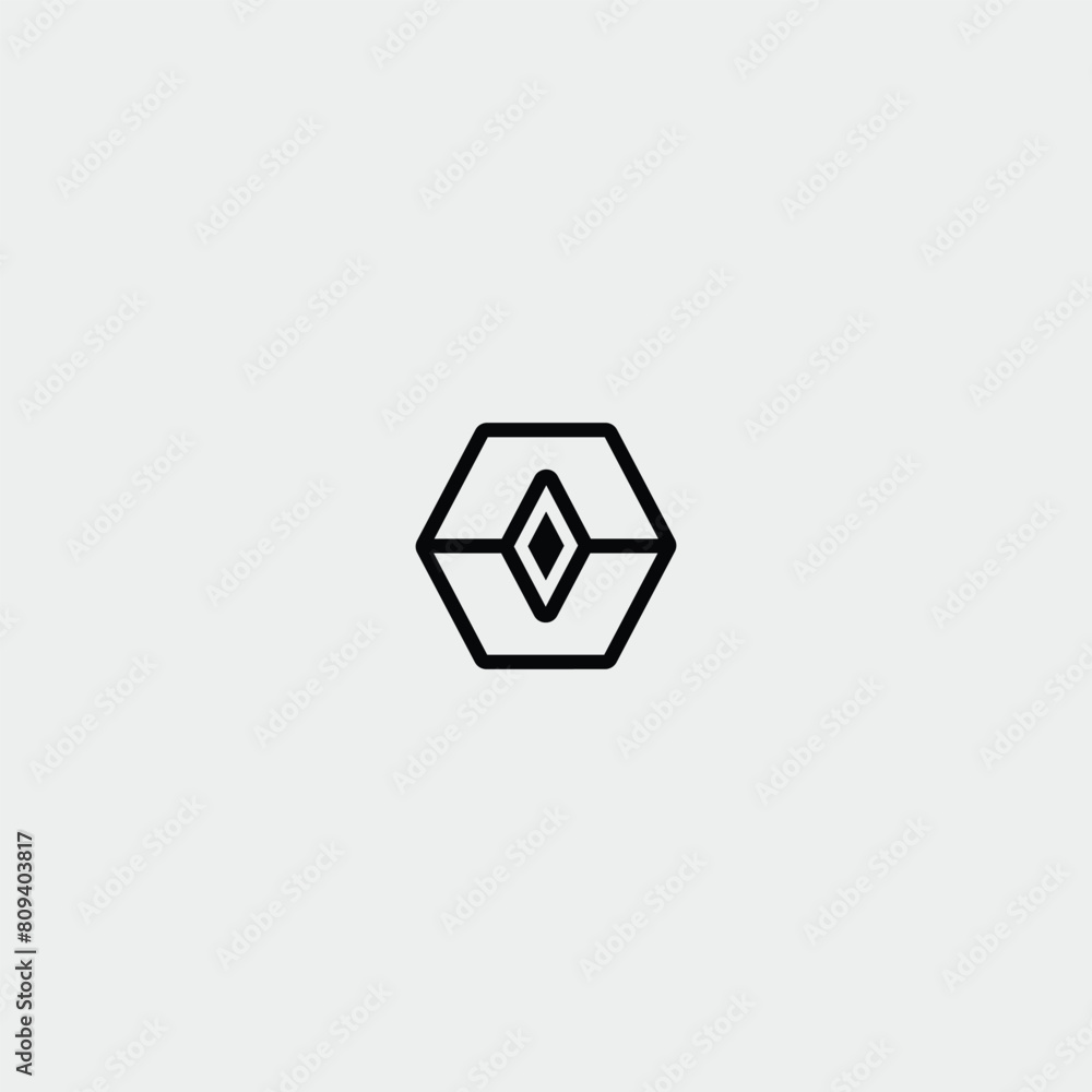 Hexagon logo geometric line icon, abstract Polygonal style logo Hexagon logo geometric line icon, abstract Polygonal style logo