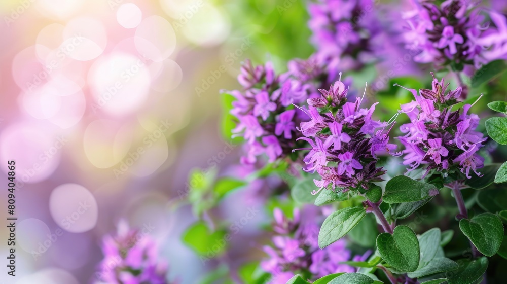 Oregano herbs A medicinal plant with purple blossoms Oregano herbs A medicinal plant with purple blossoms