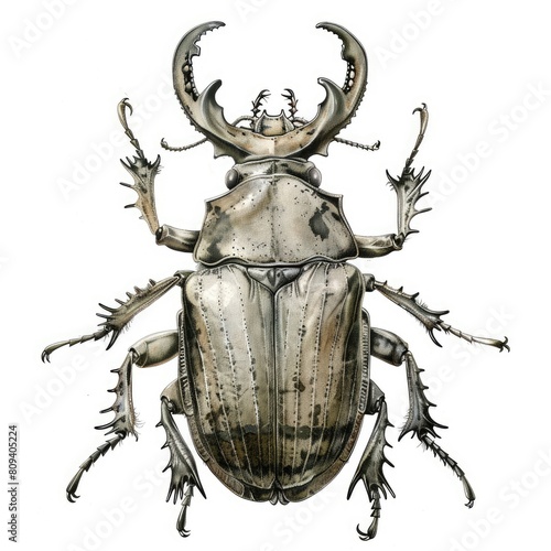 an art print of a atlas beetles davinci style full body,in the style   © Sor