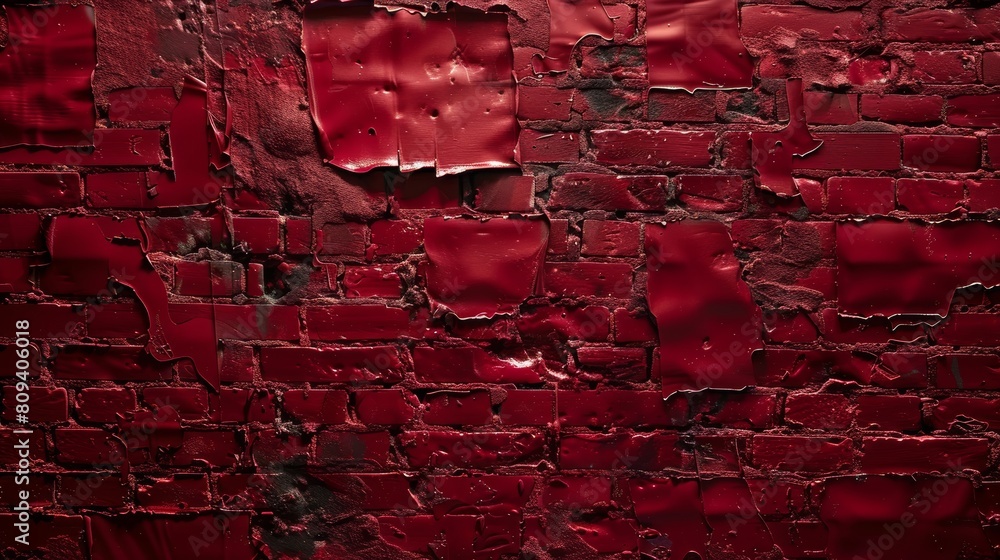 Artistic close-up of a red brick wall, full frame, capturing the detailed textures across the entire surface under studio lighting