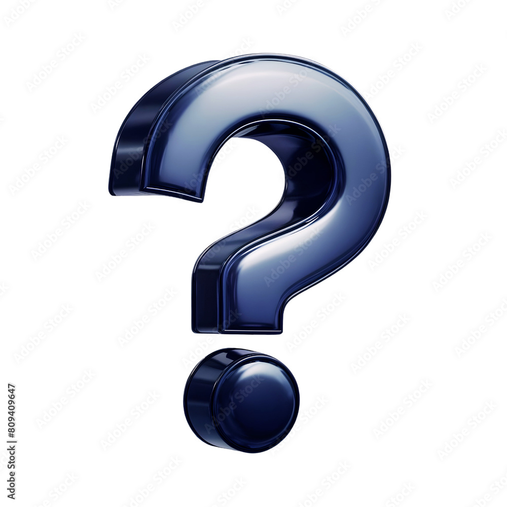 3D question mark, question mark icon, isolated transparent background. 3D question mark, question mark icon, isolated transparent background.