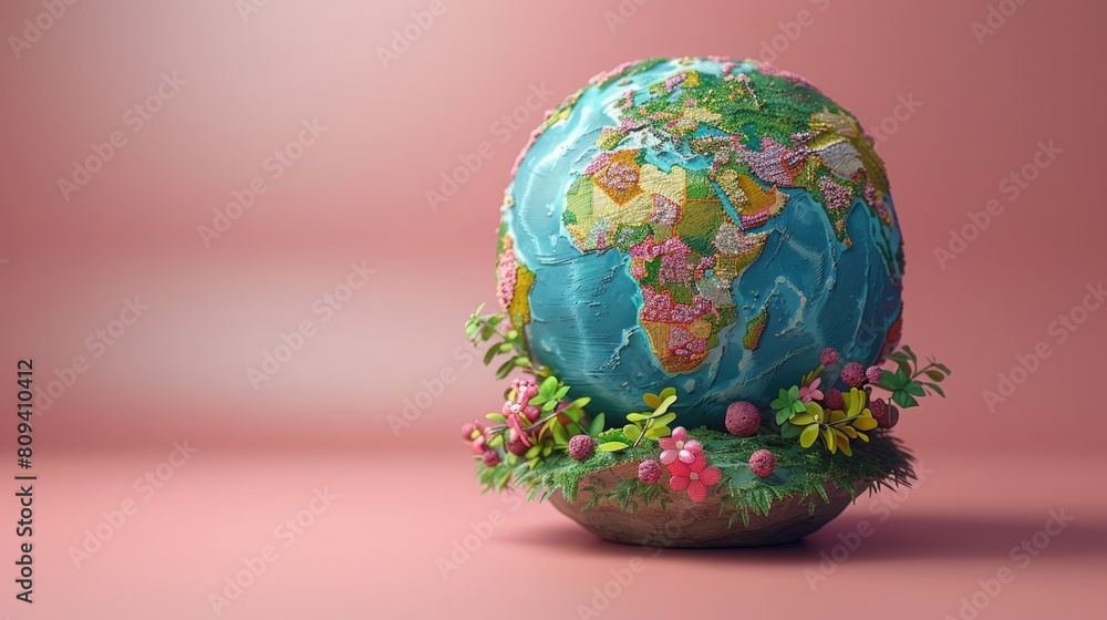 Earth day concept, 3D render clay of the earth, best for earth day or green day theme. Earth day concept, 3D render clay of the earth, best for earth day or green day theme.