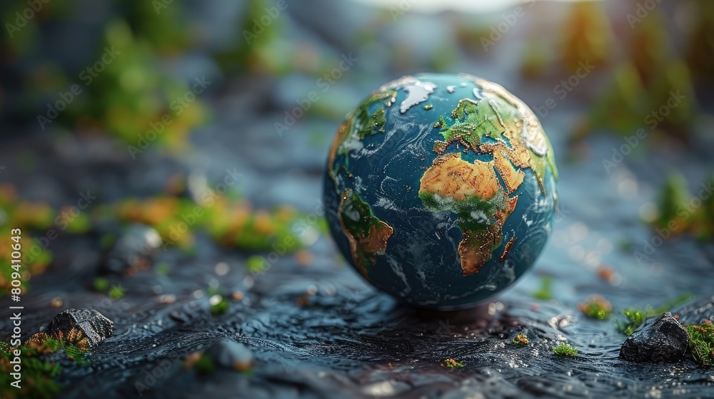 Earth day concept, 3D render clay of the earth, best for earth day or green day theme. Earth day concept, 3D render clay of the earth, best for earth day or green day theme.