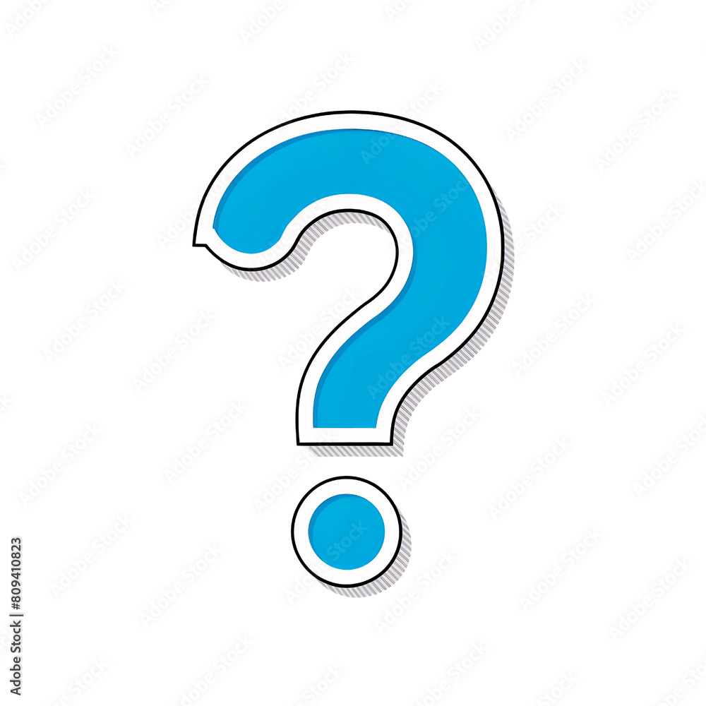 blue question mark, isolate transparent background. blue question mark, isolate transparent background.
