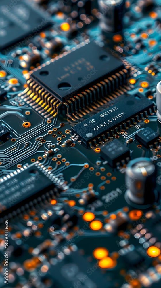 Fototapeta premium Working for Chiplets Technology image in the future, And hight tecnology. It is a 3D image from a real image.