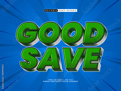 good save editable text effect in football or soccer text style