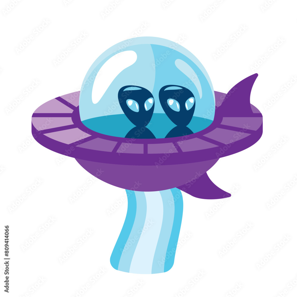 Obraz premium ufo alien illustration