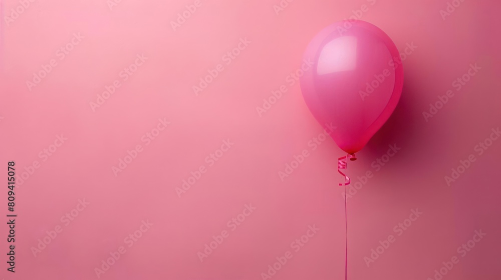 Bright Pink Balloon Against a Pink Background Bright Pink Balloon Against a Pink Background
