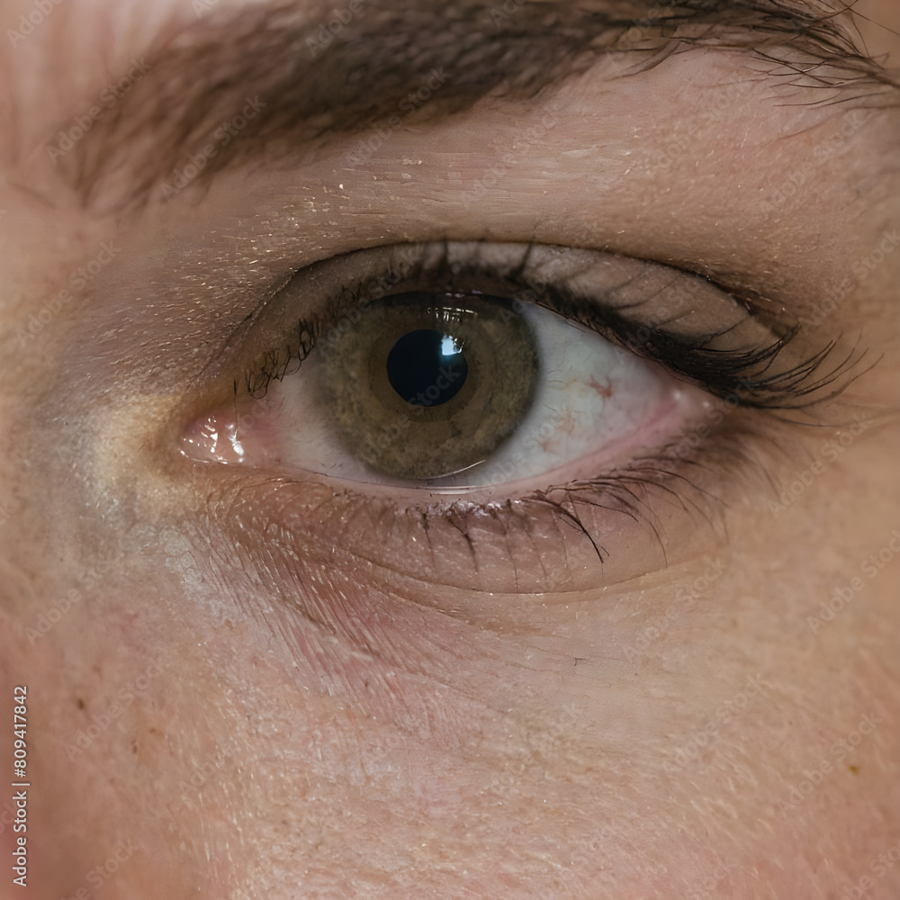 Obraz premium close up of a female eye, Generative AI