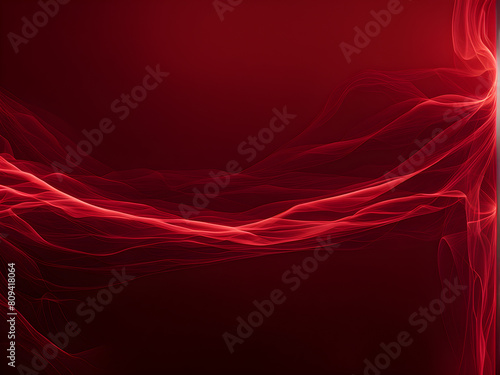 Abstract background composed of red waves and thin curves, festival celebrations, high-end product displays, leaving blank space for text