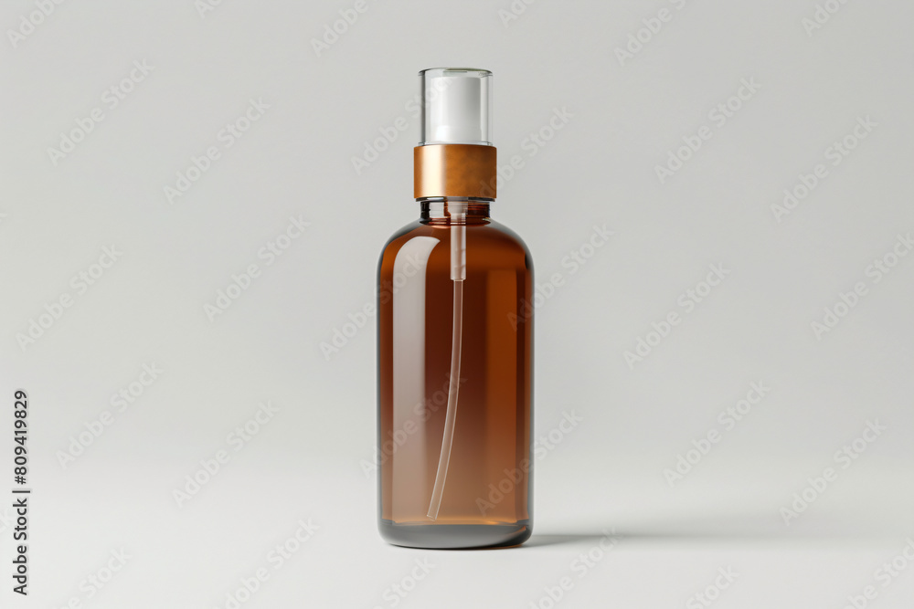 a brown glass bottle with a silver top a brown glass bottle with a silver top