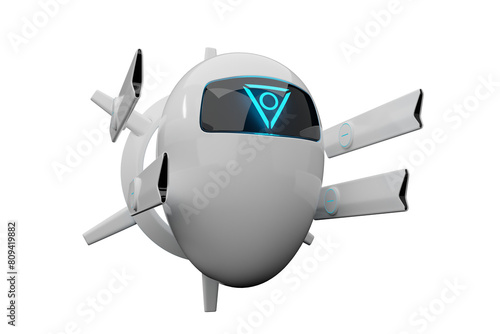 AI drone, 3D illustration, not AI generated