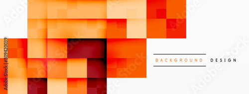 A unique design featuring colorful orange squares on a white background, creating a vibrant and eyecatching pattern. The amber hues add warmth to the artistic composition