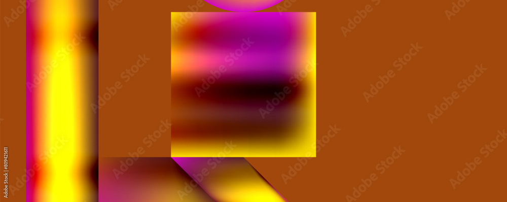 Fototapeta premium Neon color abstract geometric shapes background design. Vector Illustration For Wallpaper, Banner, Background, Card, Book Illustration, landing page