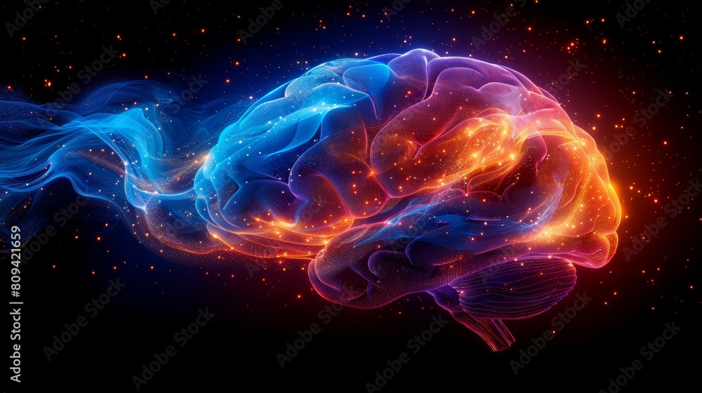 Abstract neural activity brain concept Abstract neural activity brain concept