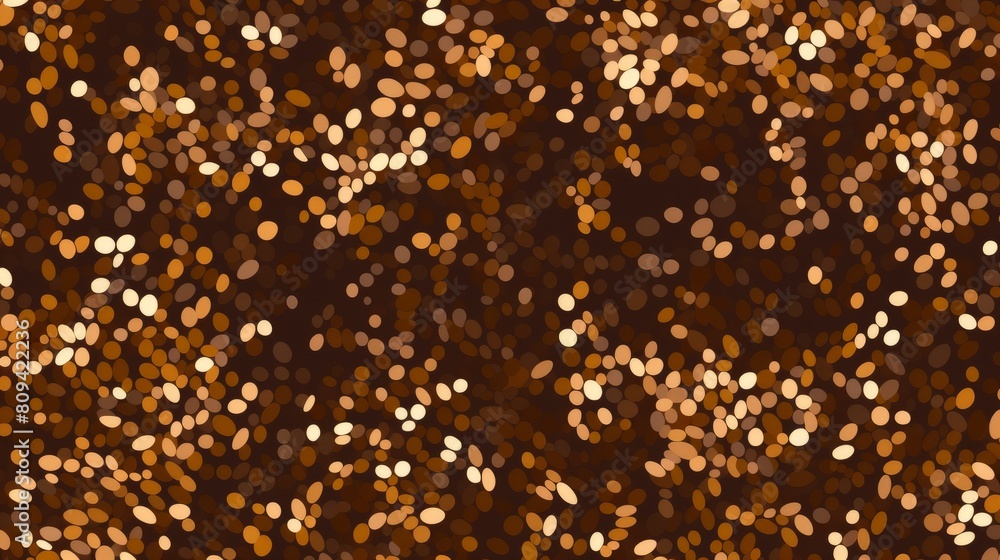 Brown background covered in numerous small gold dots creating a shimmering effect Brown background covered in numerous small gold dots creating a shimmering effect