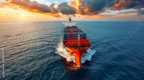 Reliable Marine Insurance Safeguards Cargo and Vessels Amid Dramatic Oceanic Sunset