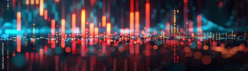 3D candlestick chart of stock market prices, suitable for technical analysis workshops or professional trading courses 3D candlestick chart of stock market prices, suitable for technical analysis workshops or professional trading courses