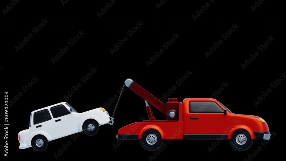 3D Animation of Tow Trucks Important Role in Roadside Assistance | Alpha Channel 3D Animation of Tow Trucks Important Role in Roadside Assistance | Alpha Channel