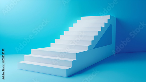 Editable White Corner Isometric 3D Stairs Text Style  Modern Minimalistic Typography Design Element  Creative Graphic Resource  Generative AI  