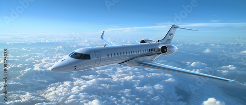Close up of luxury private jet