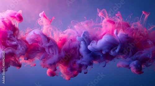 Ink in water with a diffusion effect, suitable for organic and natural flow themes photo