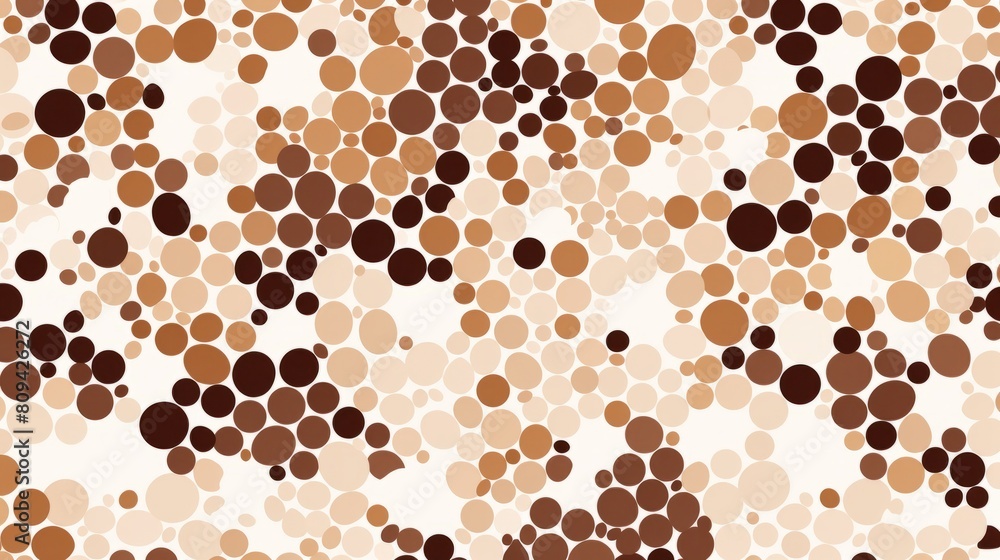 Brown and white background with interconnected circles in various sizes Brown and white background with interconnected circles in various sizes