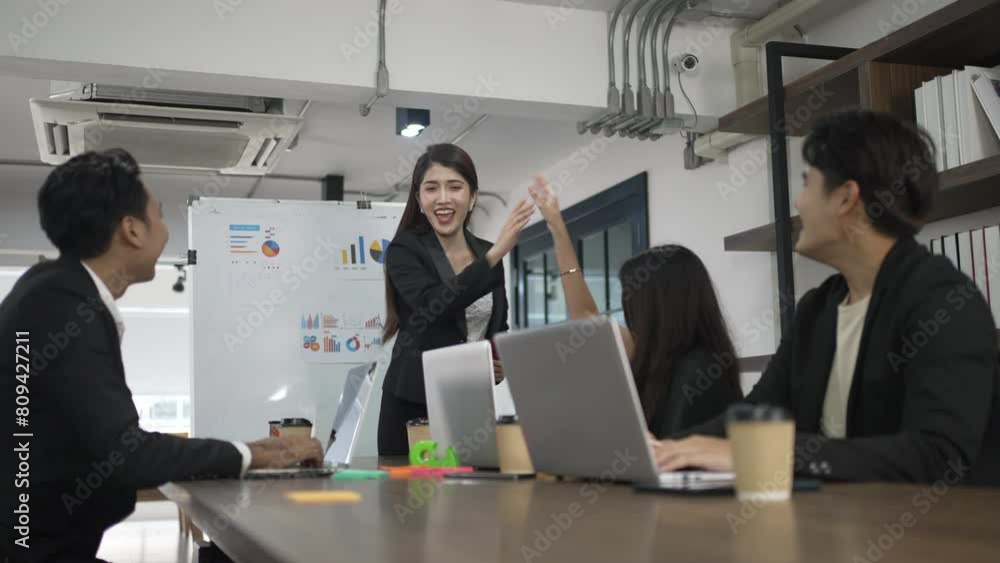 White collar workers are meeting at office.