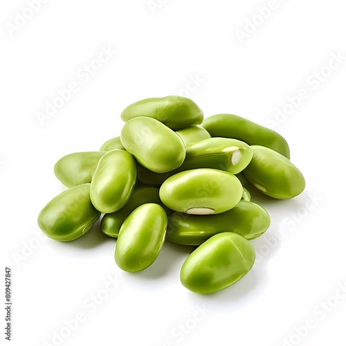 Wallpaper Mural Lima beans on white background, Ai Generated Torontodigital.ca