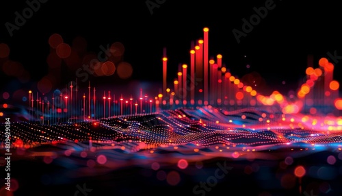 Stock market graph with zoomin on a recent spike, perfect for detailed examination of market events