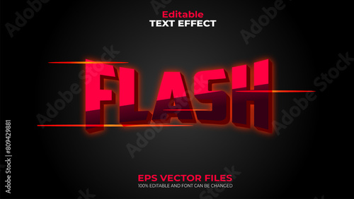 Flash Futuristic EPS Editable Text Effect and font can be changed