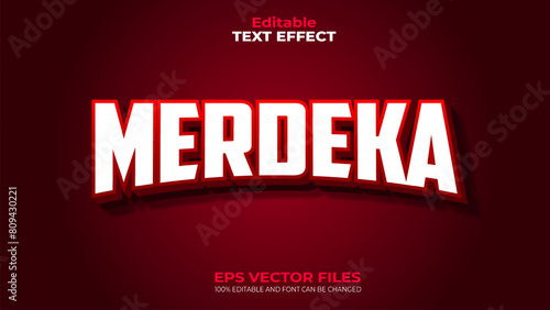 Merdeka Indonesia Garuda EPS Editable Text Effect and font can be changed