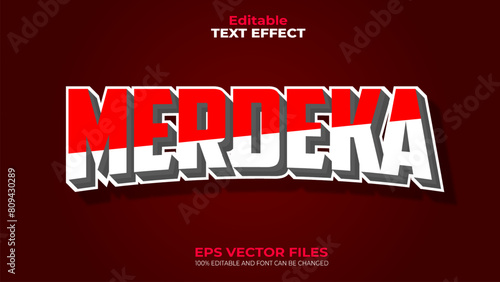 Merdeka Indonesia Garuda EPS Editable Text Effect and font can be changed