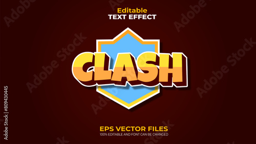 Clash Gaming Type EPS Editable Text Effect and font can be changed