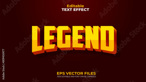 Legend Futuristic EPS Editable Text Effect and font can be changed
