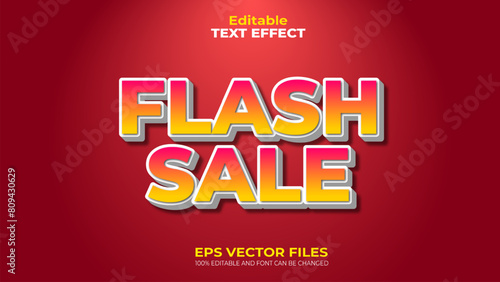 Flash Sale EPS Editable Text Effect and font can be changed