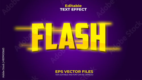 Flash Futuristic EPS Editable Text Effect and font can be changed