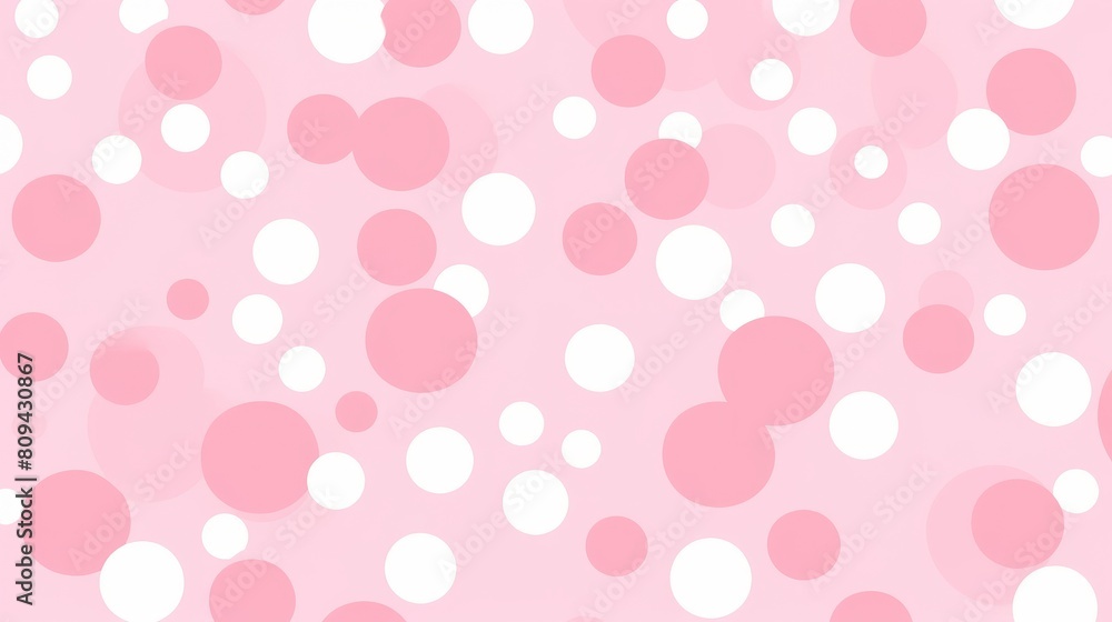 A background filled with pink and white polka dots