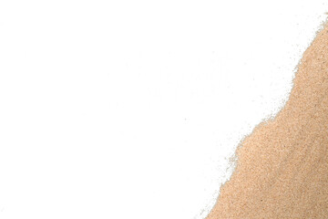 Corner sand border and frame isolated transparent