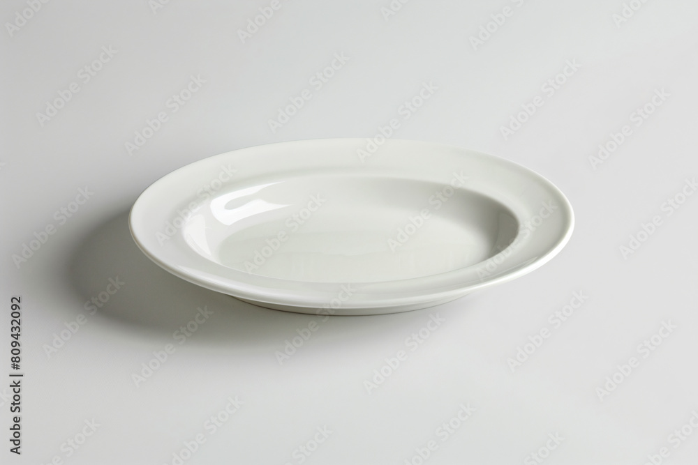 a white plate on a white surface a white plate on a white surface