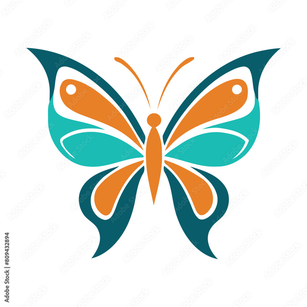 Beautiful butterfly isolated on white background Vector illustration Beautiful butterfly isolated on white background Vector illustration