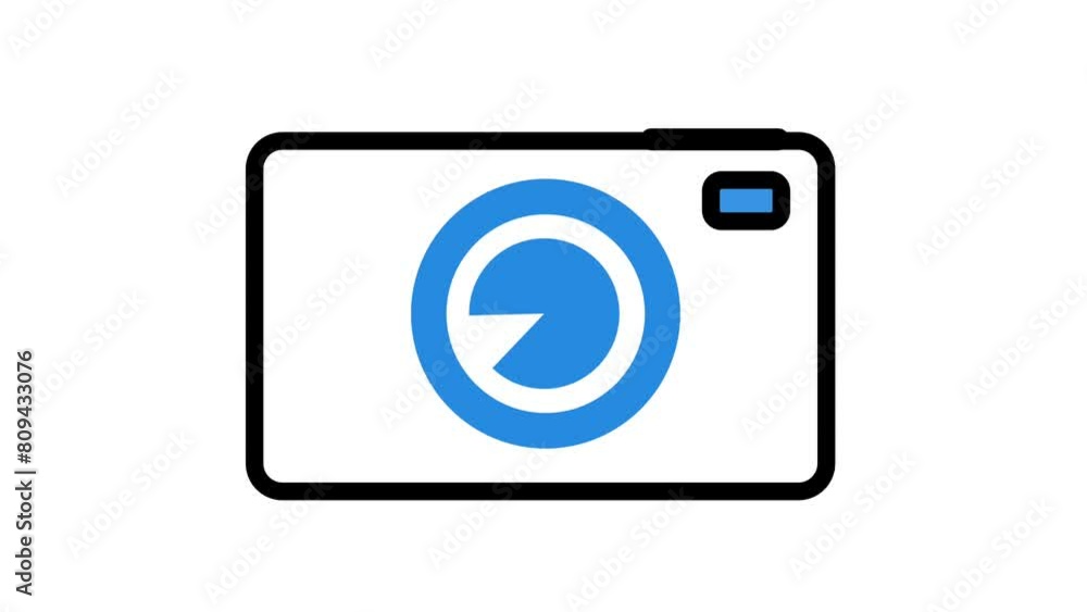 Animation of camera Icon suitable for content creator, presentation Animation of camera Icon suitable for content creator, presentation