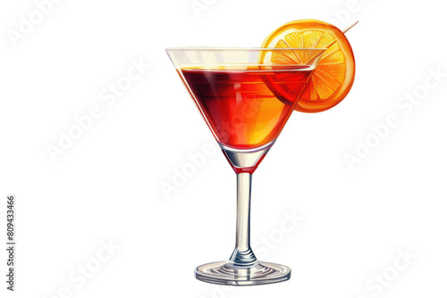 Wallpaper Mural A vibrant Cosmopolitan cocktail with a citrus twist, presented in a photorealistic style with a white background and 3:2 dimensions. Torontodigital.ca