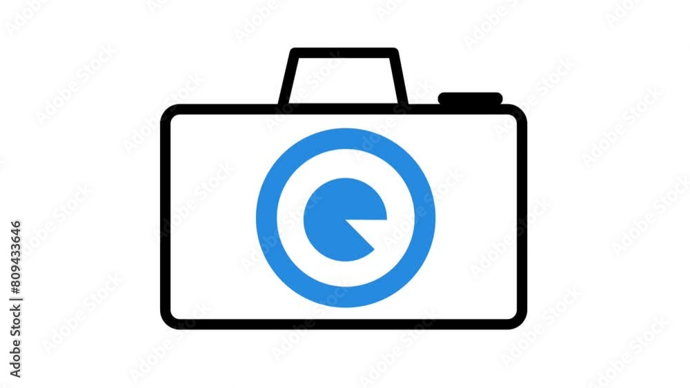 Animation of camera Icon suitable for content creator, presentation Animation of camera Icon suitable for content creator, presentation