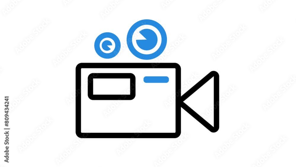 Animation of camera Icon suitable for content creator, presentation Animation of camera Icon suitable for content creator, presentation