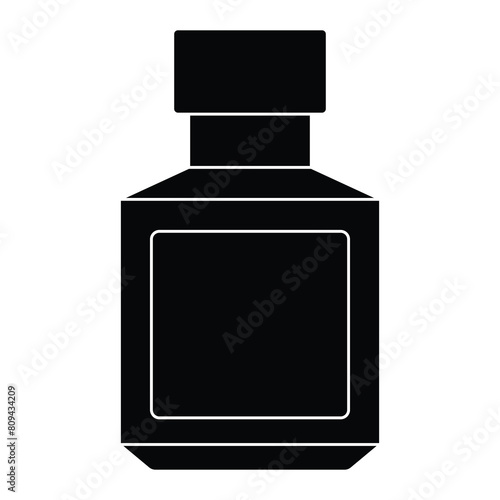 perfume bottle. glass bottle for perfume and perfumery .Vector illustration 